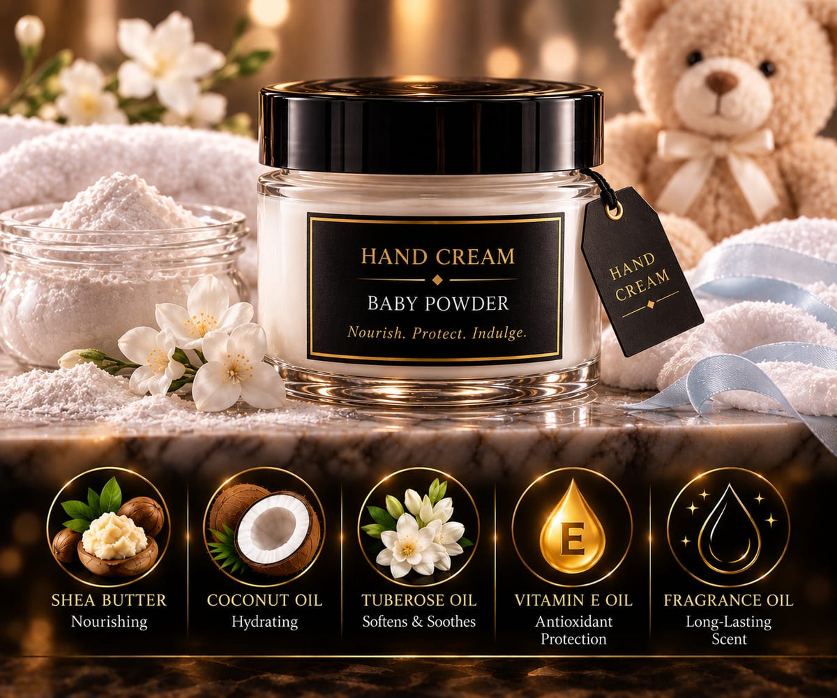 Hand Cream Baby Powder – Nourish. Protect. Indulge.