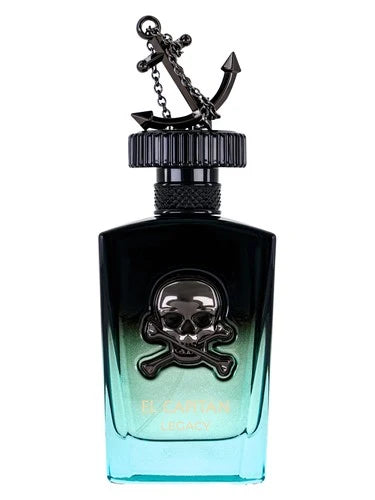 Gulf Orchid El Capitan Legacy bottle with skull and anchor cap