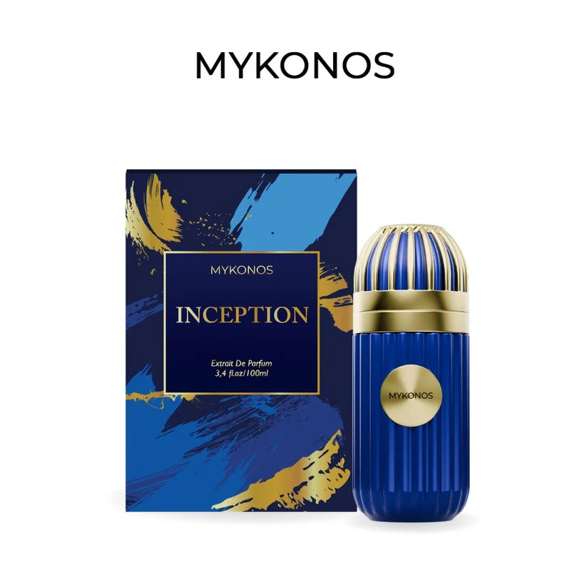 Mykonos Inception Extrait de Parfum 100ml bottle and box