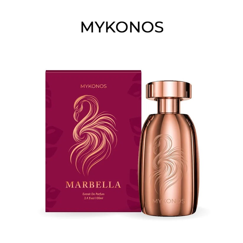 Mykonos Marbella Extrait de Parfum 100ml bottle and box